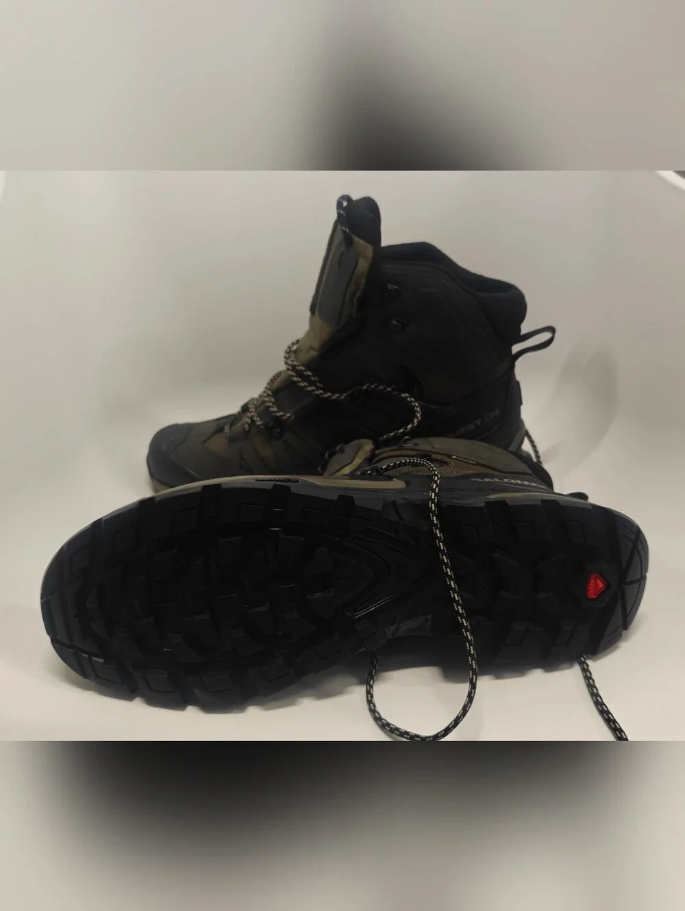 Salomon Quest 4 GTX Gore-Tex Hiking Boots Green Waterproof Men's 10
